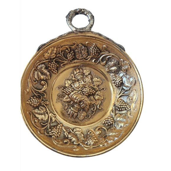 Sommeliers tasting cup Grape Vines Gold shallow silver tastevin winemakers - Picture 7 of 10